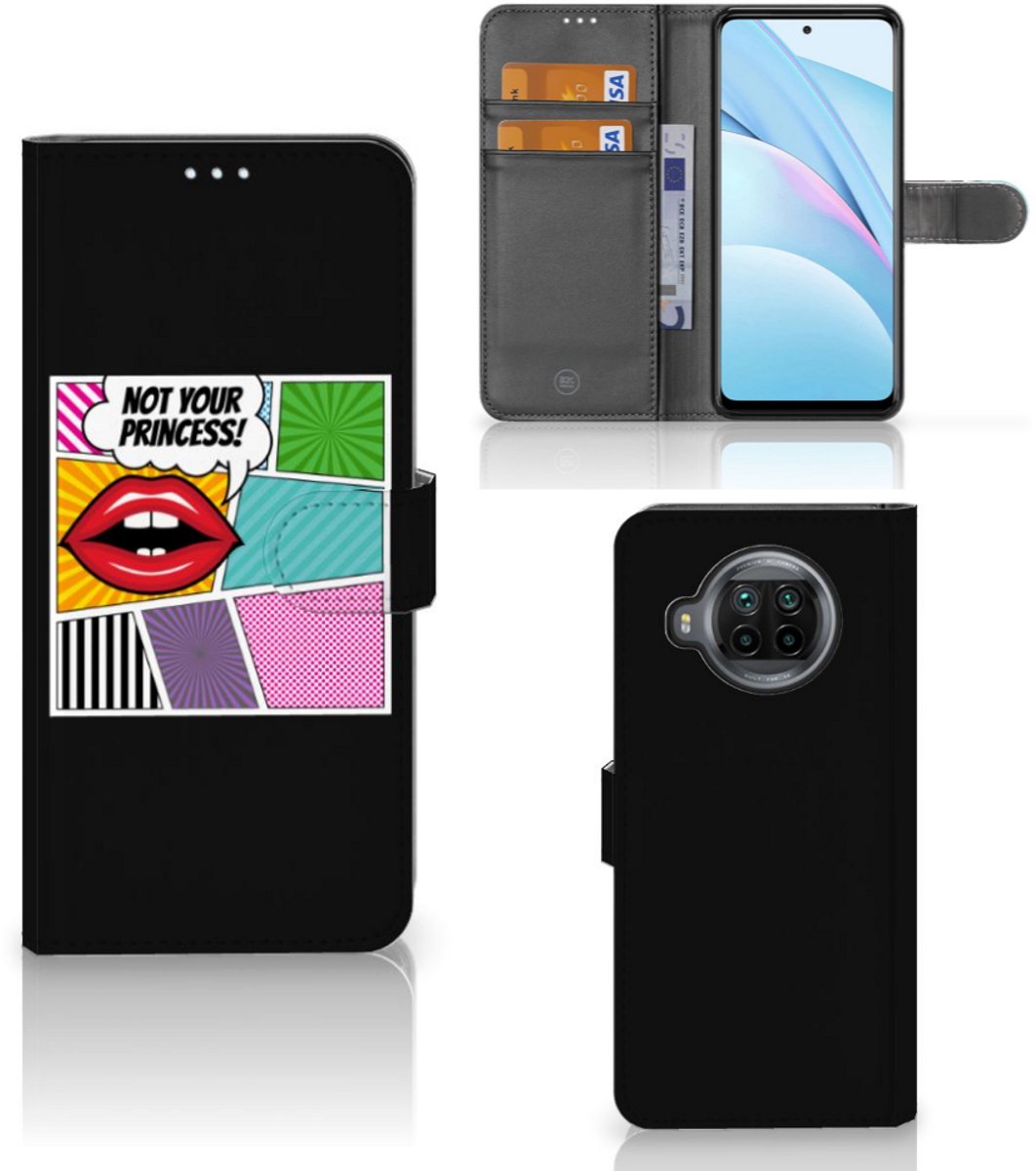 Xiaomi Mi 10T Lite Wallet Case met Pasjes Popart Princess
