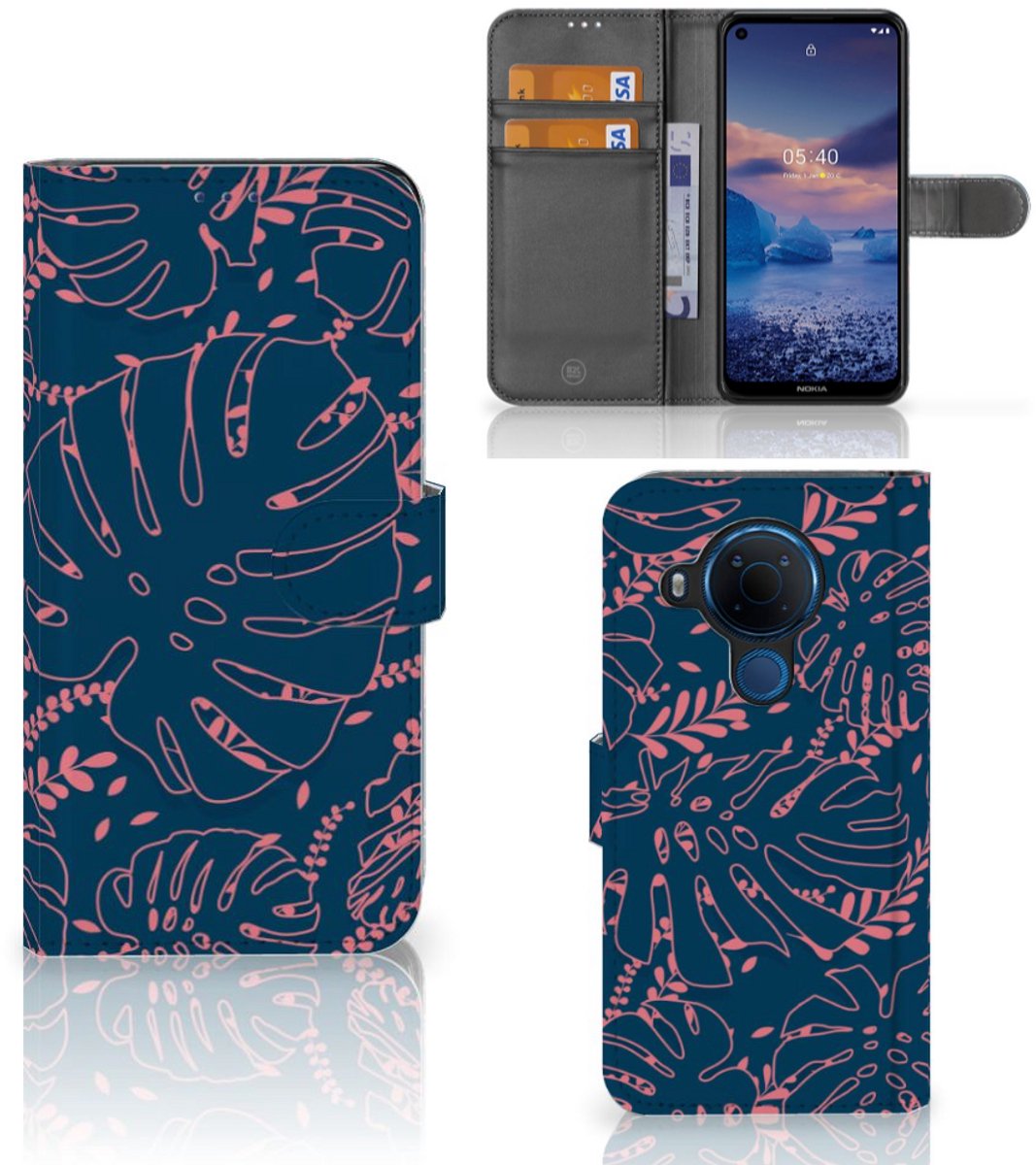 Nokia 5.4 Hoesje Palm Leaves