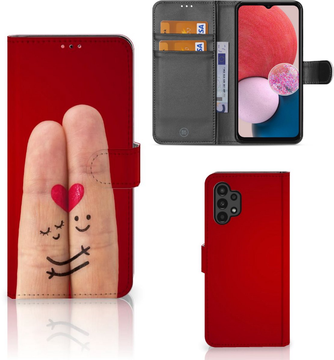 Samsung Galaxy A13 (4G) Wallet Case met Pasjes Liefde - Origineel Romantisch Cadeau
