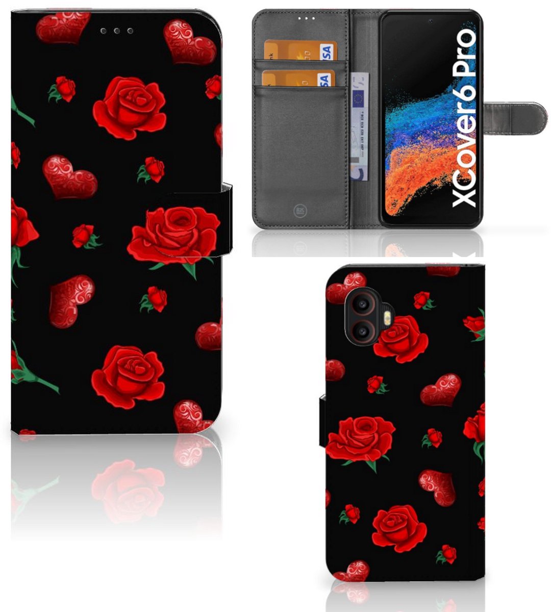 Book Case voor Samsung Galaxy Xcover 6 Pro Leuk Hoesje Valentine