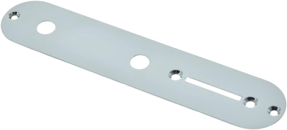 Telecaster Gitaar Controleplaat van Chroom voor Tele Gitaren - Geschikt voor 34mm Breedte en 9.5mm Potgaten, Duurzaam Metaal en Messing
