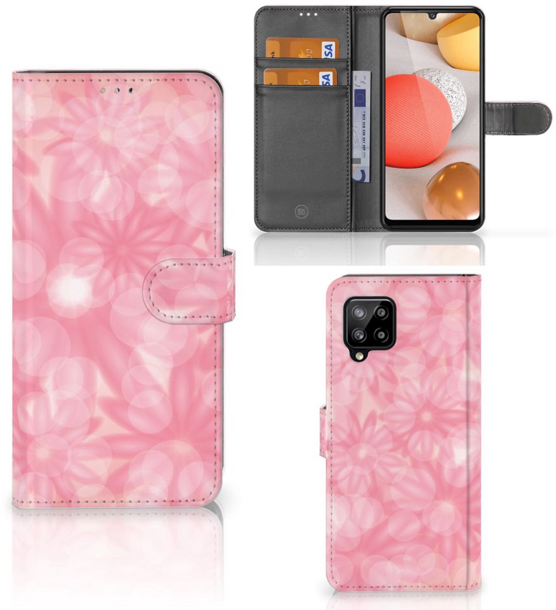 Book Case voor Samsung Galaxy A42 5G Hoesje Spring Flowers