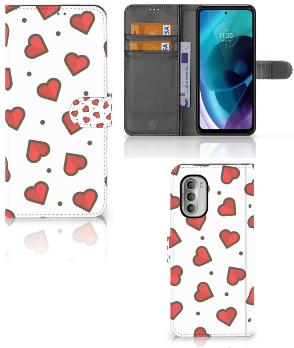 Motorola Moto G51 5G Telefoon Hoesje Hearts
