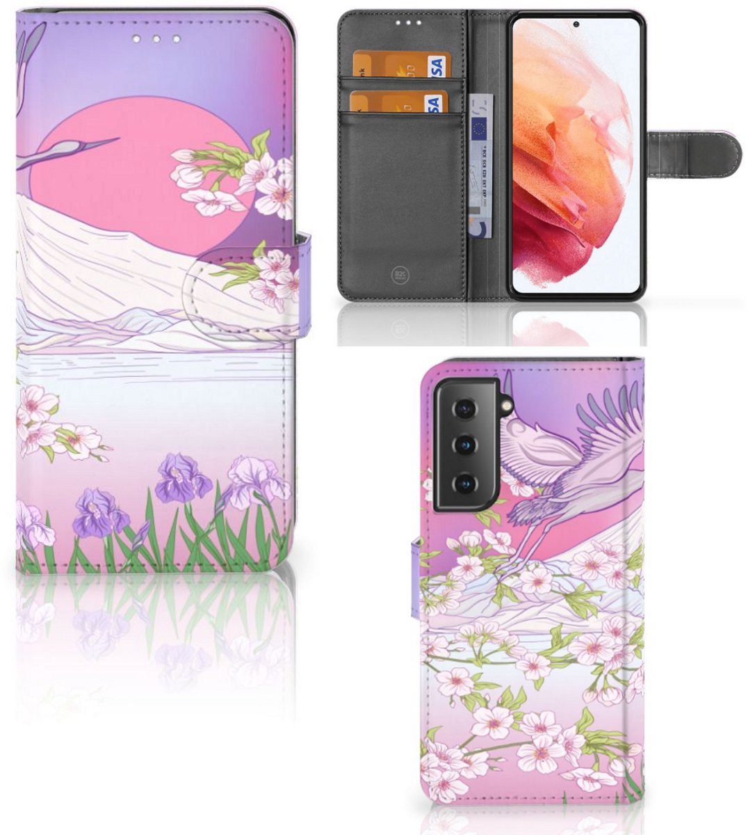 Samsung Galaxy S21 Telefoonhoesje met Pasjes Bird Flying