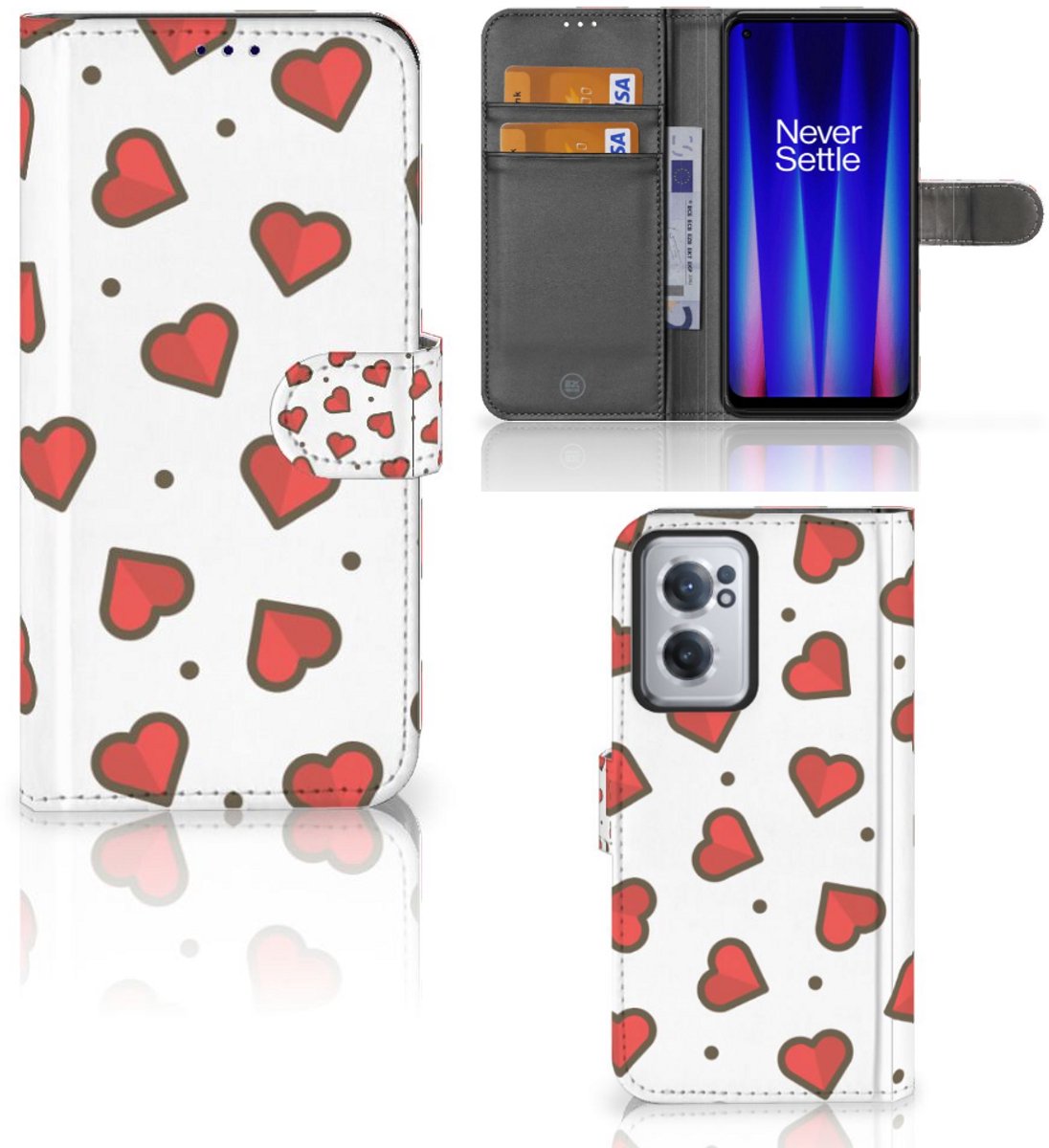 OnePlus Nord CE 2 Telefoon Hoesje Hearts