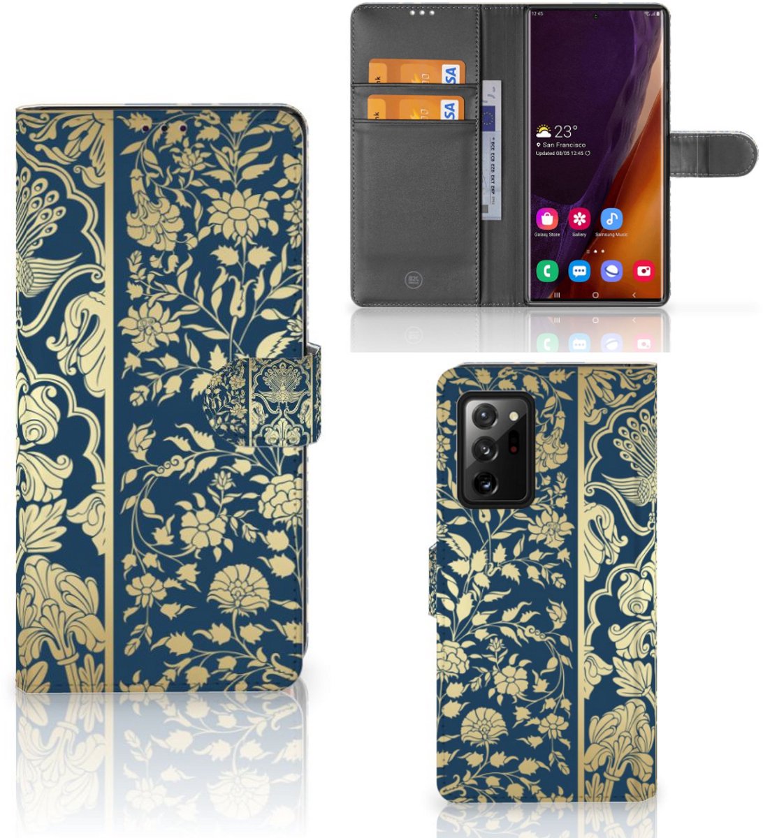 Samsung Galaxy Note20 Ultra Hoesje Beige Flowers