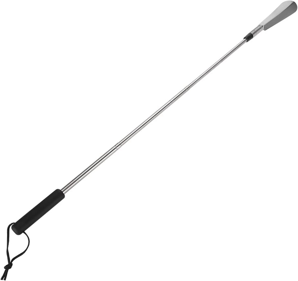 Verstelbare telescopische schoenlepel met flexibele veer, beschermt voeten en schoenen, ideaal voor eenvoudig aan- en uittrekken van schoenen