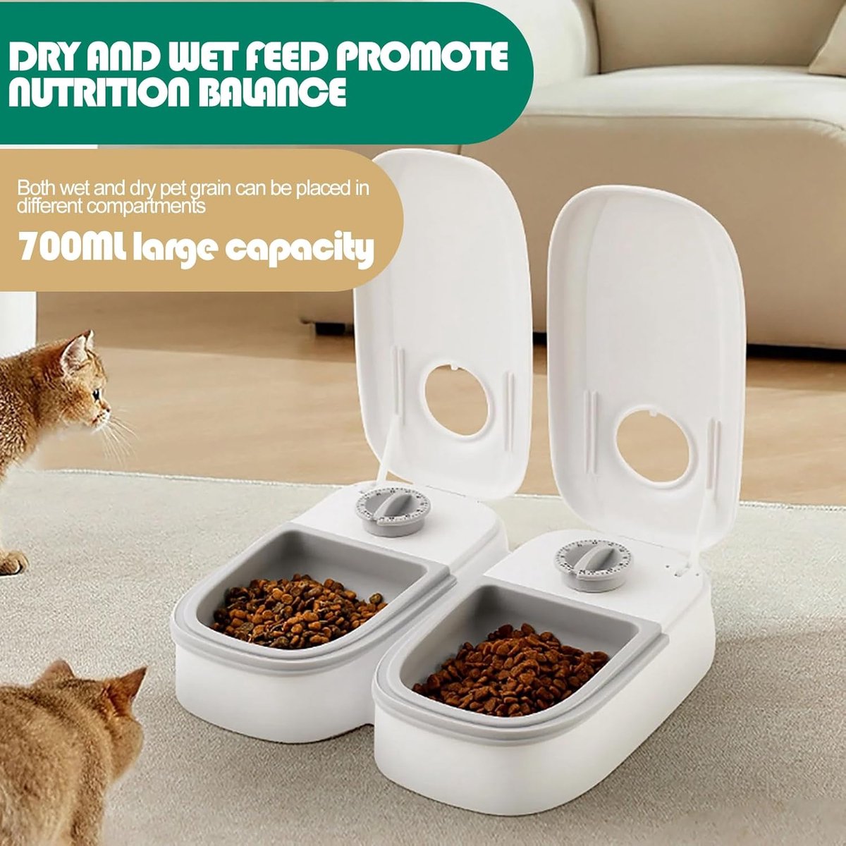 Impact Life Voerbak met timer - 2 x 350ml thumbnail 5