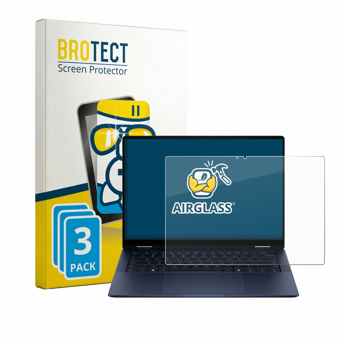 Screenprotector 3 Stuks voor HP EliteBook X Flip G2i 14" Beschermglas transparant