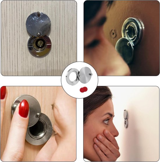 Deurspion-afdekking, deurspion zonder boren, deurspionen, deurgatafdekking met zelfklevend installatiegereedschap, deurspion, doorpgat cover, kijkbescherming voor hotel, thuis, sleutelgatafdekking — afbeelding 5