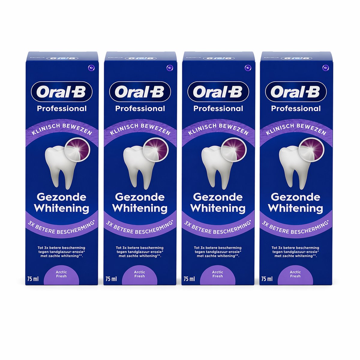 Oral-B Professionele Whitening Tandpasta – Voordeelverpakking 4 Stuks (4 x 75 ml)