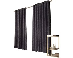 Furn HIMALAYA 229X183 R/TOP CURT NAVY, polyester, marine, 90x72 (229x183cm)