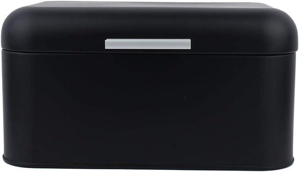 Bread Box, Vintage Bread Bin Large Capacity Kitchen Storage Container for Shop Bread Bread Dinner Rolls Pastry Baked Goods (Black)