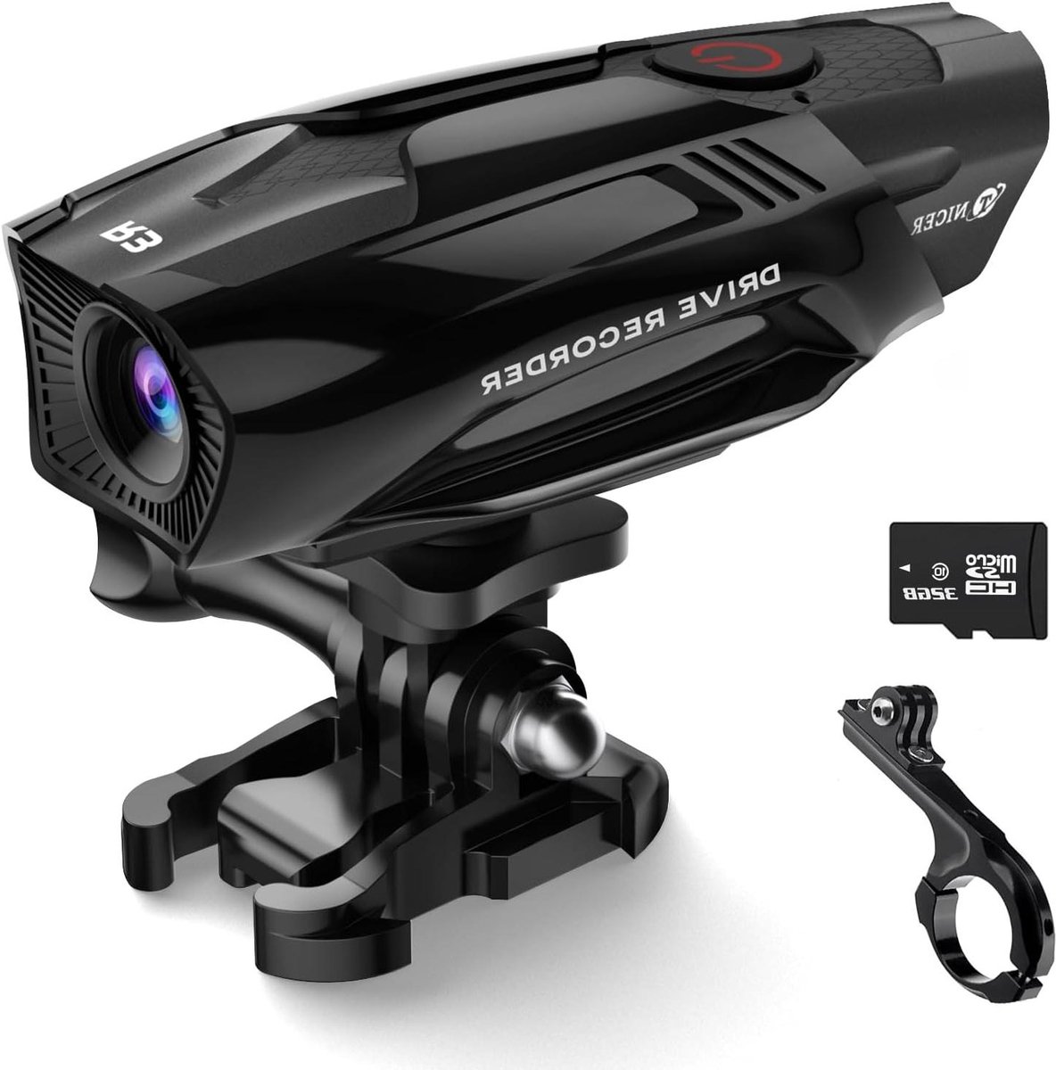 Motorhelmcamera - Actiecamera Camcorder - Ritten Vastleggen - IP67 Waterdicht - 1080p 120 Graden - Zwart