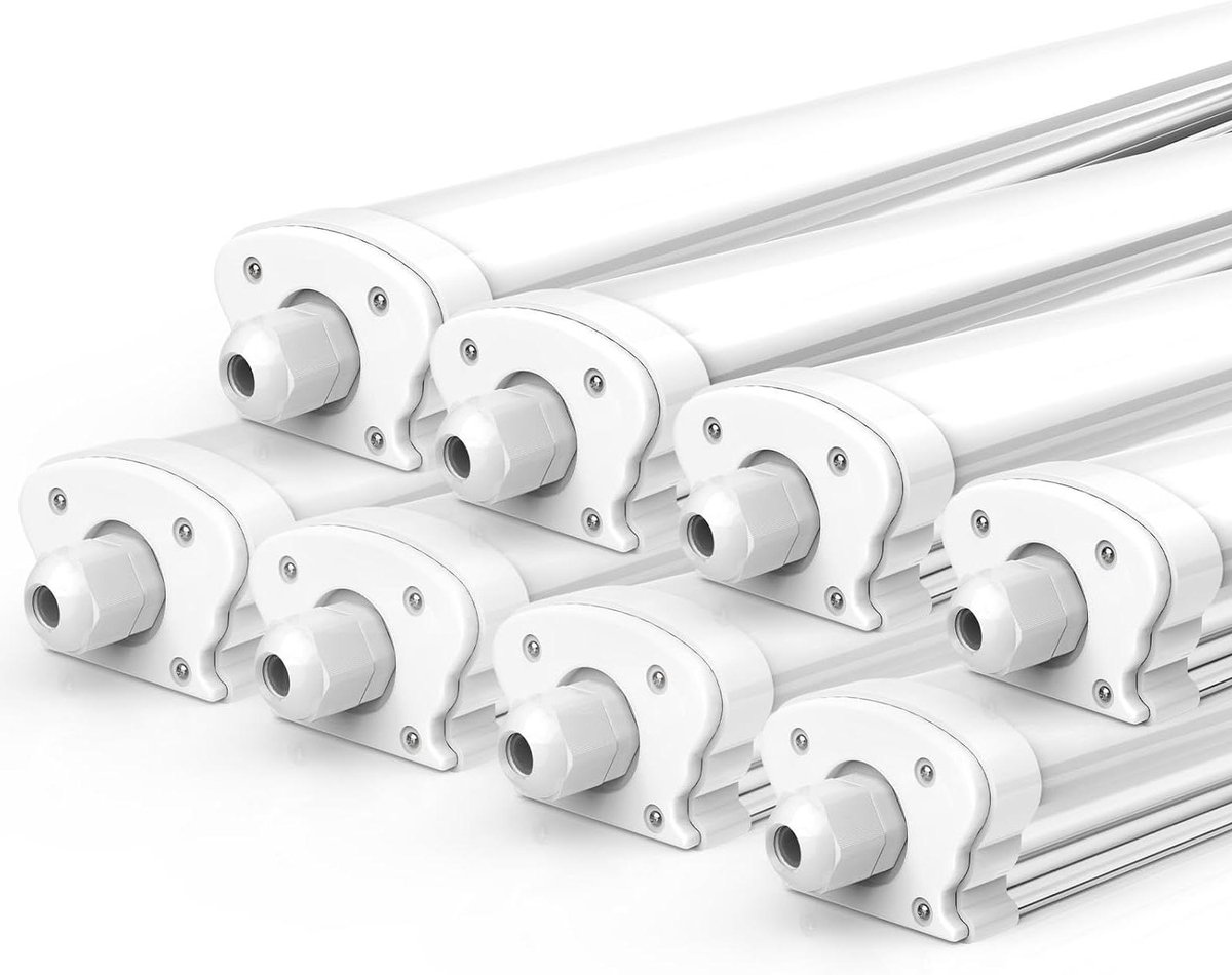 LED Vochtige Kamerlamp - Kelderlamp Werkplaatslamp - Vochtige Ruimtes Verlichten - IP65 Waterdicht Stofdicht - 120 cm - Wit