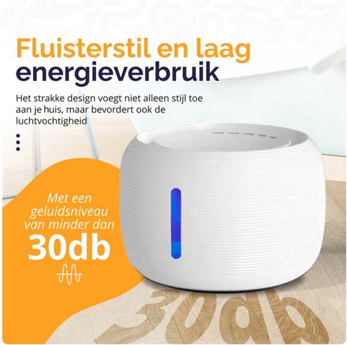 Viervoeter Drinkfontein 2.5L - Ronde waterfontein voor katten en honden - Dieren drinkbak - Incl 2 filters - Wit thumbnail 4