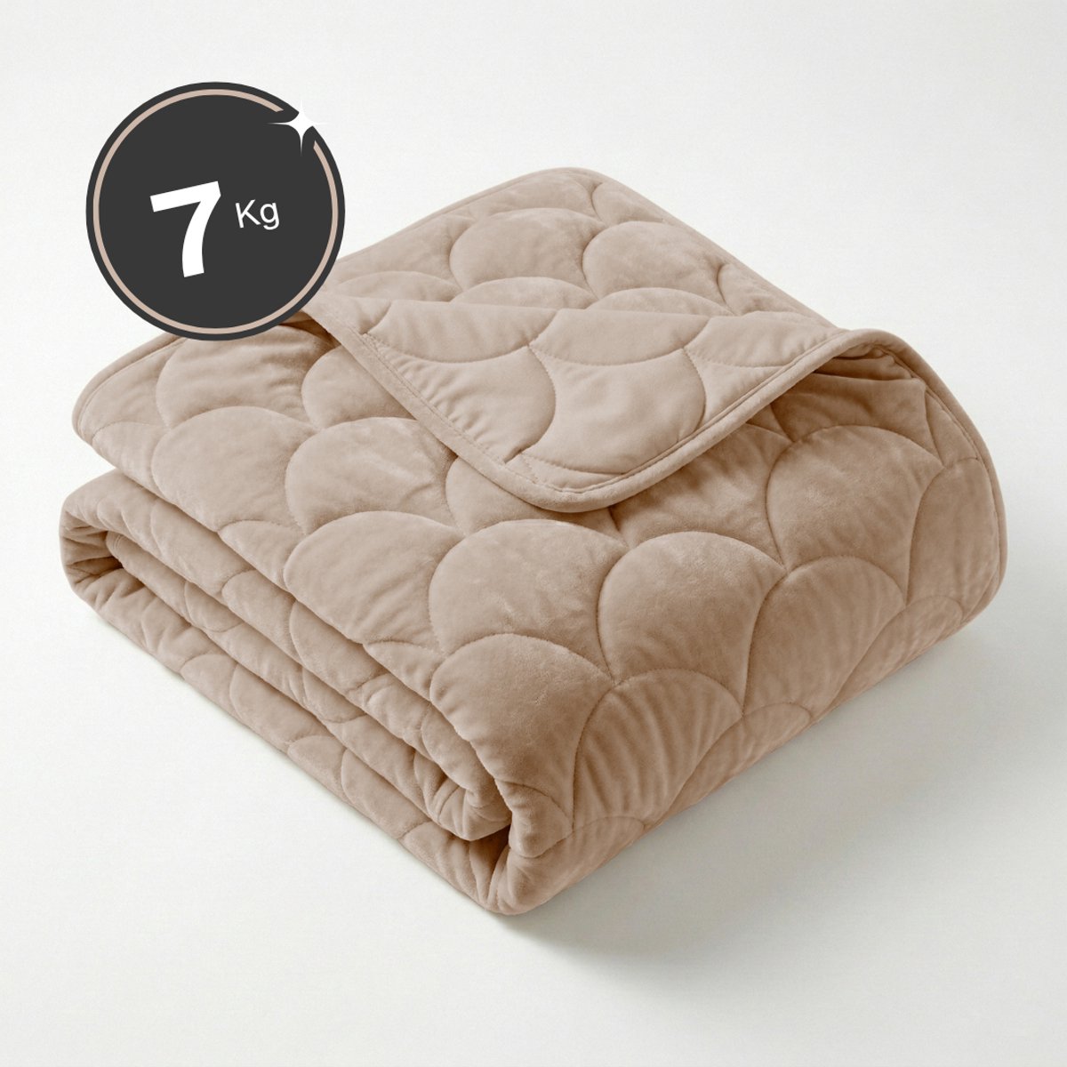 Verzwaringsdeken 140x220 – 7 kg – Voor Diepe Slaap & Ontspanning – Y-NOT – Taupe