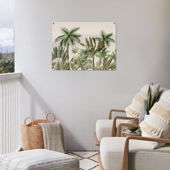 Tableau de jardin Arbre - Été - Grijs - 80x60 cm - Poster de jardin