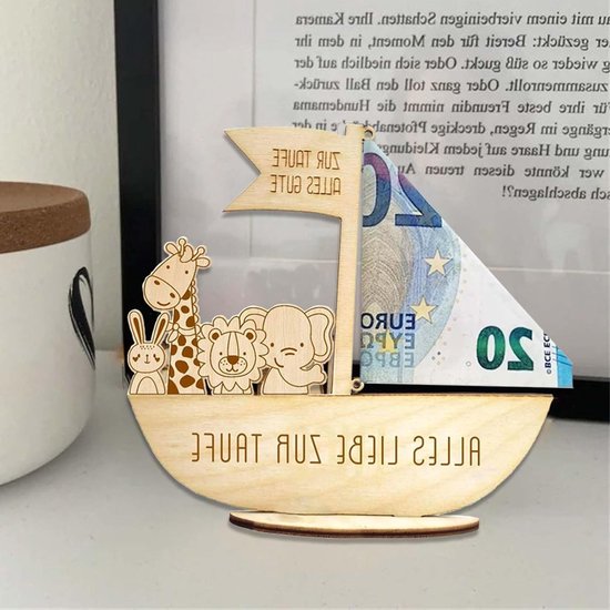 Solidchoice - Doopgeschenk Houten Noach Ark voor Kinderen van Solidchoice — afbeelding 3