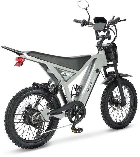 OUXI GT20 Pro Elektrische Skinnybike - Richtingaanwijzers - NFC-chip - 20 Inch - 250W Motor - 7 Versnellingen - 65 km Actieradius - Hydraulische Schijfremmen - Lichtgrijs van Ouxi — afbeelding 2
