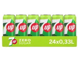 7UP - Zero Sugar - 24 x 330 ml - Tray - Voordeelverpakking