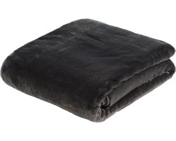 Premium deken met kasjmiergevoel, 180 x 220 cm, antraciet.
