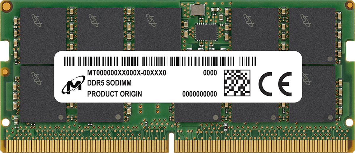 Micron 8GB DDR5 SODIMM (1x8GB) 5600MHz MTC4C10163S1SC56BD1