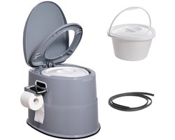 Mosh Stories Draagbaar Toilet 5L – Mobiel Toilet - Porta Potti met Telefoonhouder & Toiletrolhouder - Lichtgewicht Camping Toilet