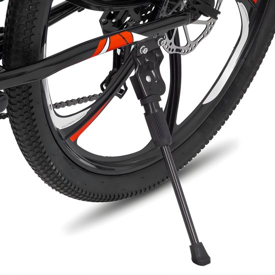 Mountainbike - Voor heren en dames - 21 versnellingen, dubbele mechanische schijfremmen, aluminium frame, spatbord - Black-26 Inch van Merkloos — afbeelding 4