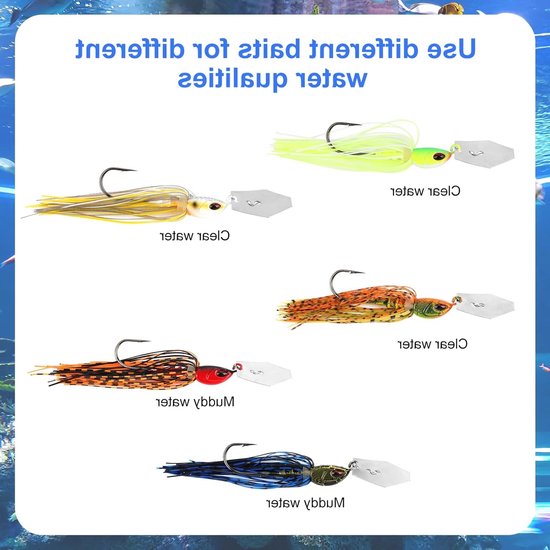 Vijfbladige Jigvis Lures in Meerdere Kleuren met Skirt en Scherpe Haken voor Zander en Forel Visserij — afbeelding 2
