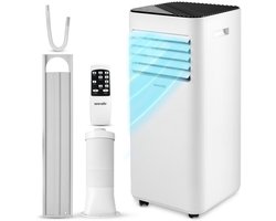 SereneLife Mobiele Airco 7000 BTU - Airconditioner met Afvoerslang - 3-in-1 Koelen, Ventileren en Ontvochtigen - Inclusief Raamafdichtingskit - Stil 54 dB