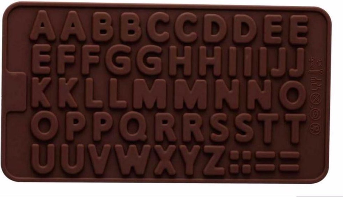 ProductGoods - Chocoladevorm mal alfabet letters siliconen vorm voor ijsblokjes chocolade fondant