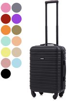 BlockTravel® Handbagage Koffer - Carryon Koffer 39L - Reiskoffer met Wielen - Trolley Handbagage 58cm - Afneembare Wielen - TSA-slot - 4 Spinner Wielen - Zwart