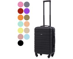 BlockTravel BlockTravel® Handbagage Koffer - Carryon Koffer 39L - Reiskoffer met Wielen - Trolley Handbagage 58cm - Afneembare Wielen - TSA-slot - 4 Spinner Wielen - Zwart
