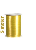 5m lang - Goud lint - krullint - sierlint - cadeau versiering - leuk inpakken - niet op spoel geleverd