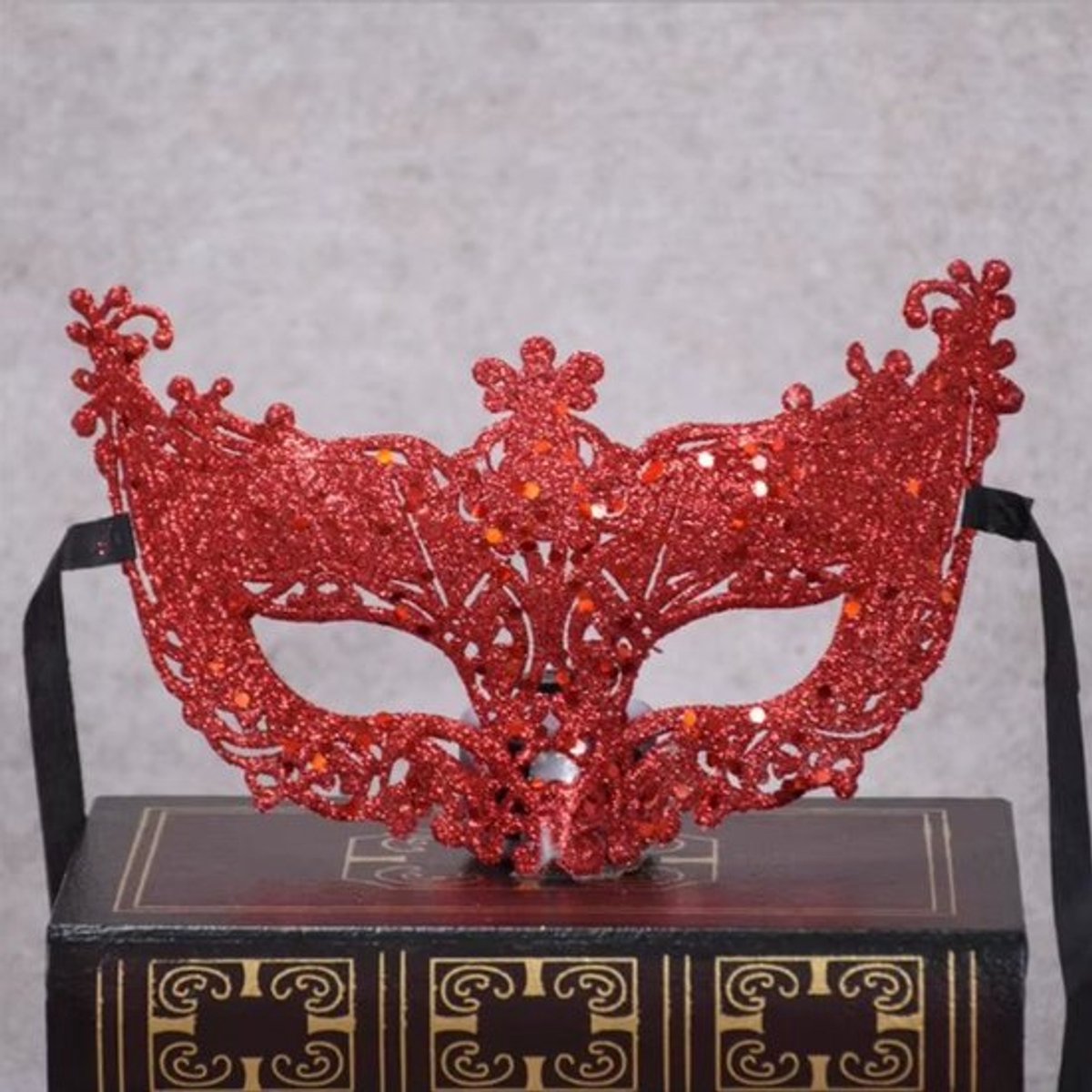 Finnacle - 2 stuks Venetiaans Masker - Oogmasker voor Sensuele Verkleedpartij - Rood - One Size