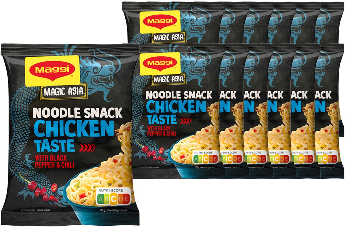 MAGGI Magic Asia Nudel Snack kip, 12 x 62g