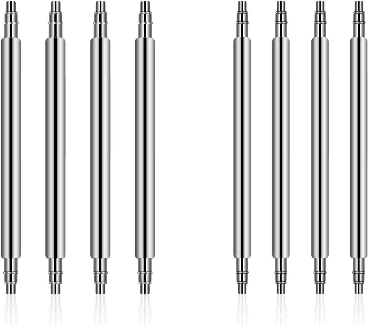 Set van 8 Stalen Veerpennen van 22mm voor Horlogebanden - Horloge Reparatietool met 1.5mm en 1.8mm Diameter, Perfect voor Horloge Onderhoud en Vervanging