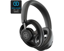 JLab JBuds Open Ear Koptelefoon Draadloos – Hoofdtelefoon met Noise Cancelling Microfoon – 24+ uur Batterij – Bluetooth Multipoint – Afneembare Grill – Ultra Comfortable Oorkussens – Zwart
