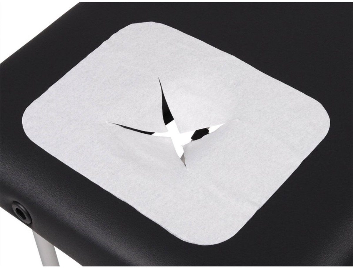 Disposable face cover voor massagetafels - hoofdsteun hoesjes - Gezichtskussens 100 stuks wegwerpdoekjes | facecovers Groot