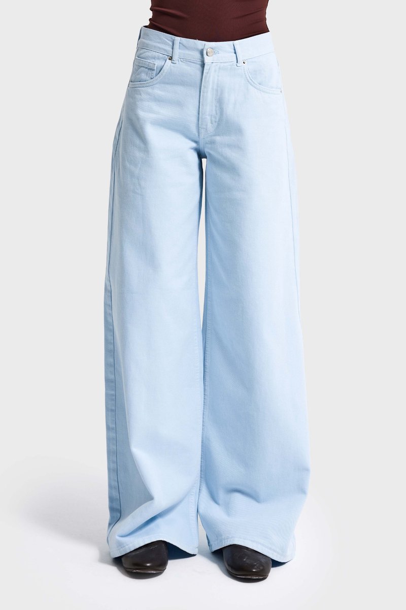 It's Basic - ELENA PALAZZO MID RISE JEANS- AQUA