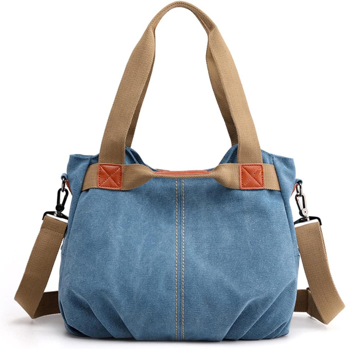 Grote Canvas Schoudertas Dames Schoudertas Crossbody Vintage Reis- en Werktas