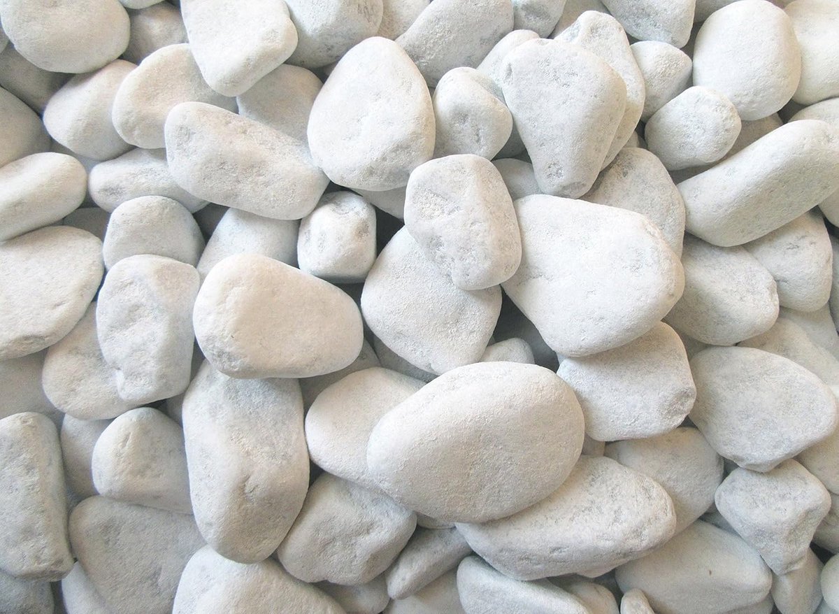 Luxe Carrara Marmergrind Wit Siergrind 40-60 mm - 20 kg voor Tuin en Decoratie