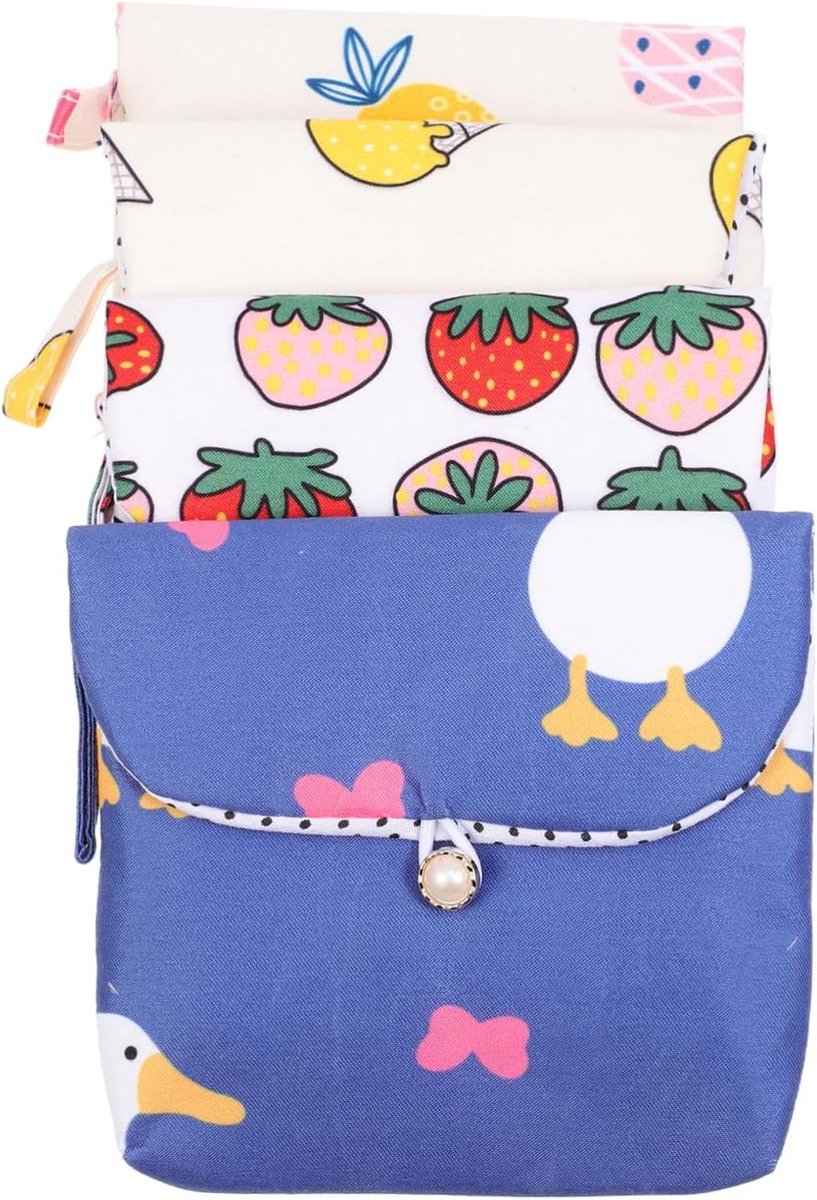 Opbergzakjes Menstruatieproducten - Maandverband Tasje - Hygiëne en Privacy - Compact en Draagbaar - 12.5 x 12 cm - Diverse Kleuren