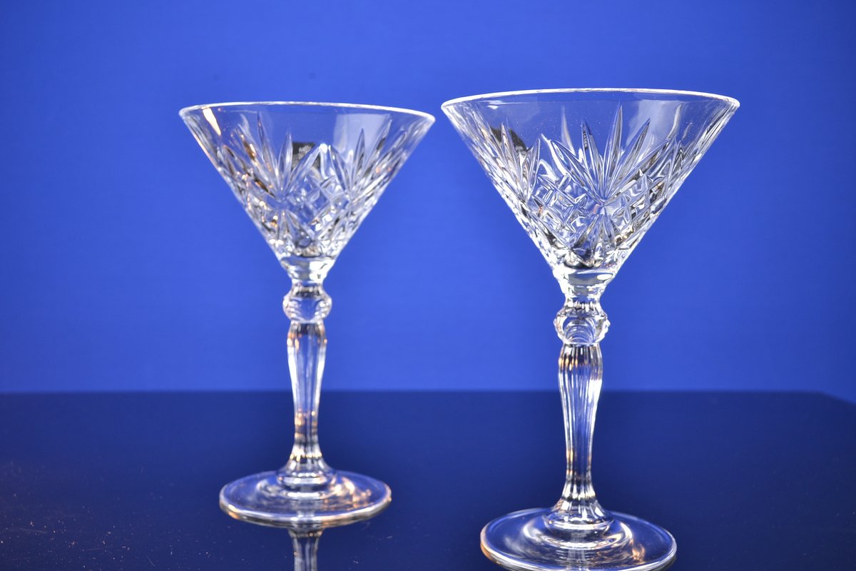 Luxe Kristallen Martini- & Cocktailglazen – Set van 2 – 21 cl