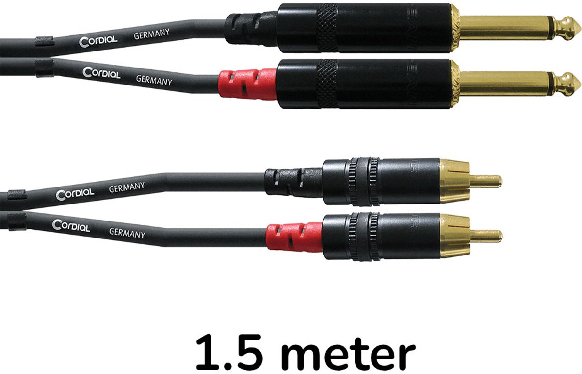 Cordial Cinch-jackkabel 1,5 m Rean stekker CFU 1.5 PC - Audio kabel