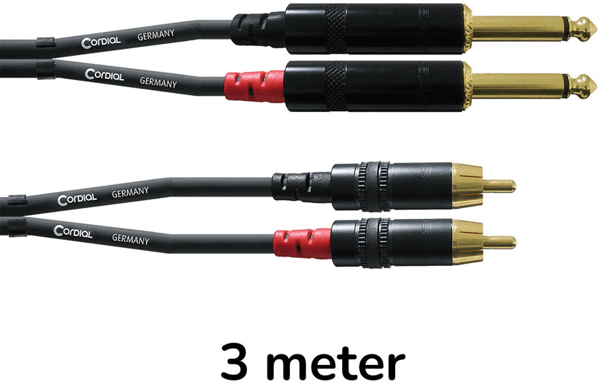 Cordial Cinch-jackkabel 3 m Rean stekker CFU 3 PC - Audio kabel