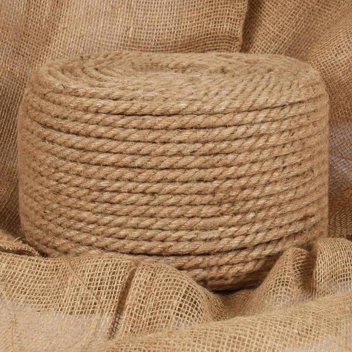 Jute touw - Natuurlijk koord - Tuin en terras - Scheurvast en slijtvast - 12 mm x 100 m - Geel