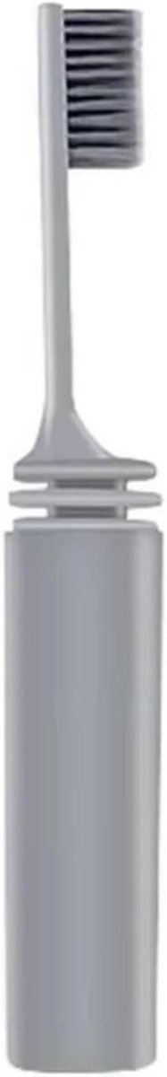 Opvouwbare Tandenborstel - Reis Tandenborstel - Mondhygiëne Onderhoud - Zachte Borstelharen - 1 stuks - Grijs