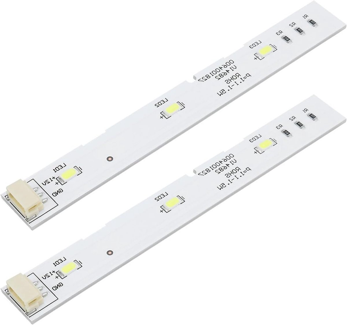 2 Stuks Koelkast LED Strip Vervangingsonderdeel voor Deurverlichting - Compatibel met Haier BCD-575WDBI, Energiezuinig en Duurzaam Verlichtingselement